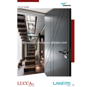 Black Lacquered Door with joint gab Modern Design Cheap Price